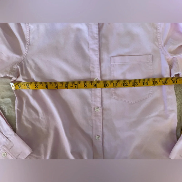 Theory Nikala Oxford Button Down Shirt in pink size Medium - Picture 8 of 12
